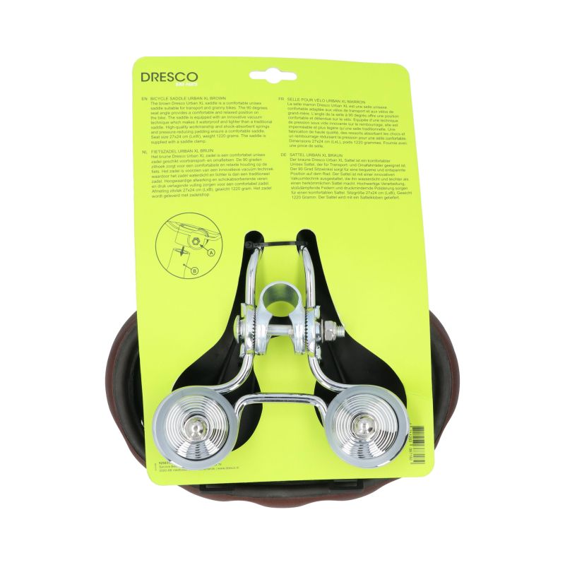 Dresco Dresco Fietszadel Urban XL Bruin 5250315
