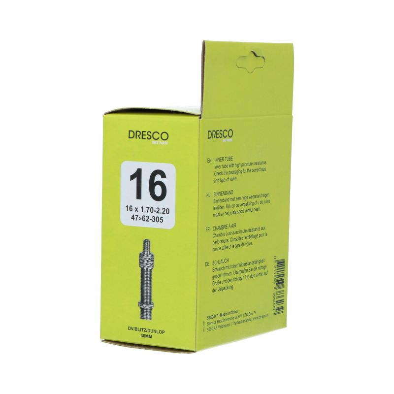 Dresco Dresco Binnenband 16 x1.70-2.10 (47/62-305) Dunlop 40mm  5250447