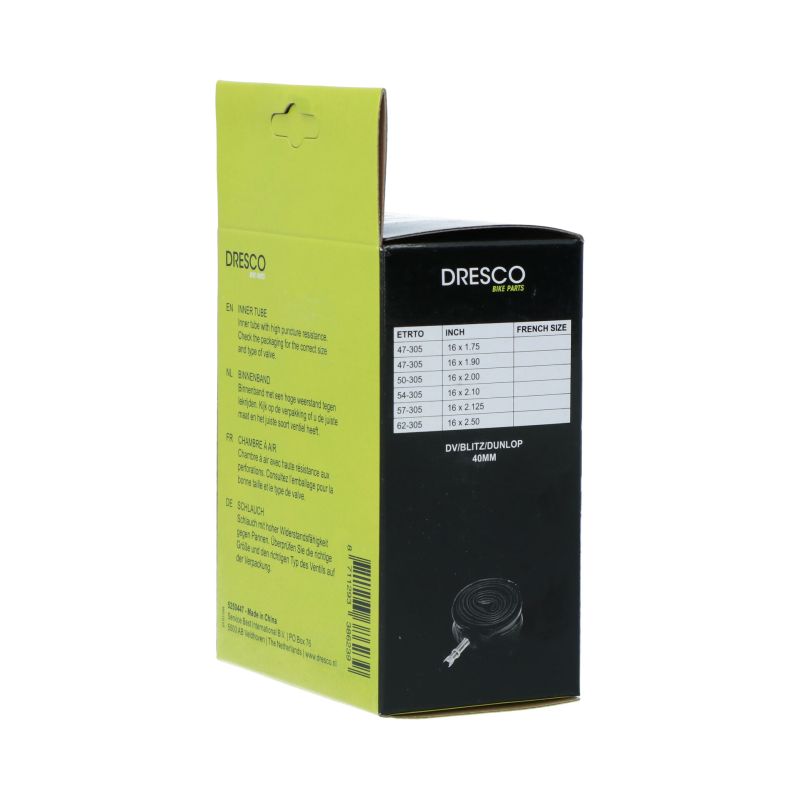 Dresco Dresco Binnenband 16 x1.70-2.10 (47/62-305) Dunlop 40mm  5250447