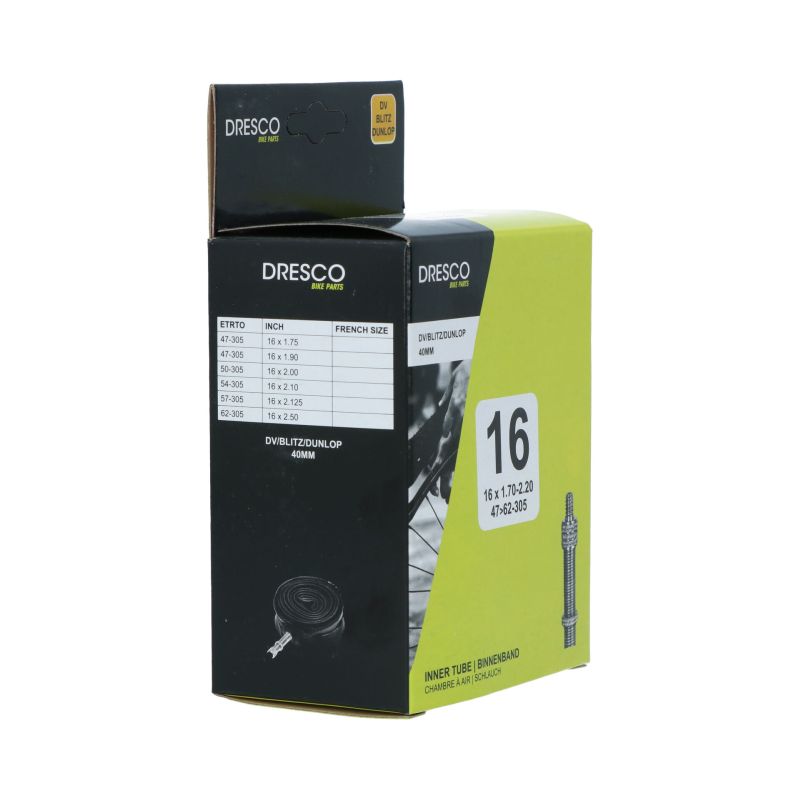 Dresco Dresco Binnenband 16 x1.70-2.10 (47/62-305) Dunlop 40mm  5250447