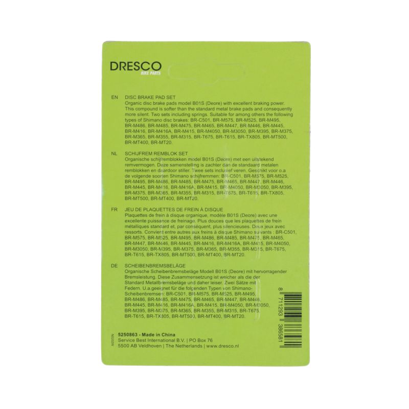 Dresco Dresco Schijfrem Remblok Set 5250863