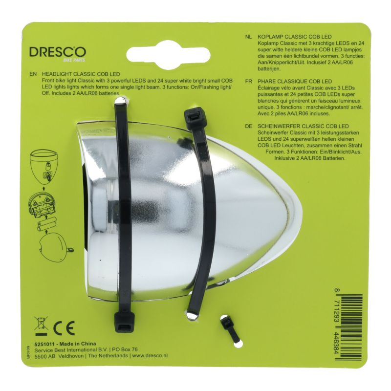Dresco Dresco Koplamp Classic COB LED 5251011
