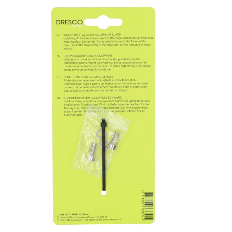 Dresco Dresco Bidonhouder Aluminium Zwart 5251813