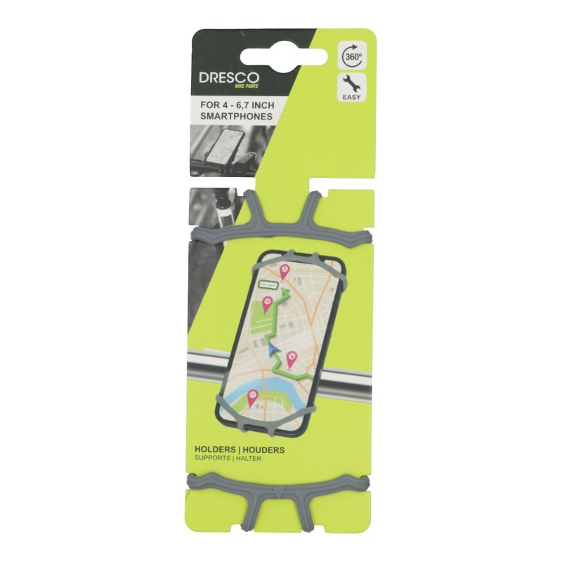 Dresco Dresco Smartphone Houder Fiets EZ Fit Grijs 5251869