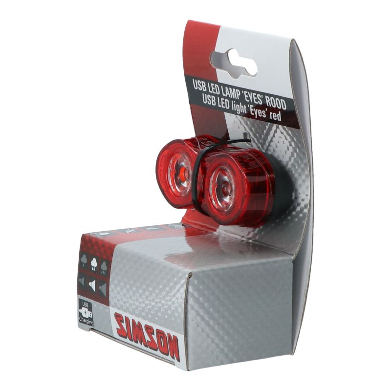 Simson Simson USB LED lamp 'Eyes' rood, 3 lumen 5322002
