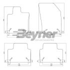 Pasklare stoffen matten Beyner MSV-1476629