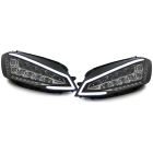 Mijnautoonderdelen Set Koplampen Full-LED incl. DRL passend voor Volkswagen Golf VII 2012-2017 - Zwart - incl. Stelmotor DL VWK01LMJ