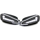 Mijnautoonderdelen Set Koplampen Full-LED incl. DRL passend voor Volkswagen Golf VII 2012-2017 - Zwart - incl. Stelmotor DL VWK01LMJ
