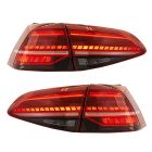 Mijnautoonderdelen Set LED Achterlichten passend voor Volkswagen Golf VII 2012-2017 & Facelift (7.5) 2017- excl. Variant - Rood/Rookgrijs - incl. Dynamic Running Light DL VWR25LRSD