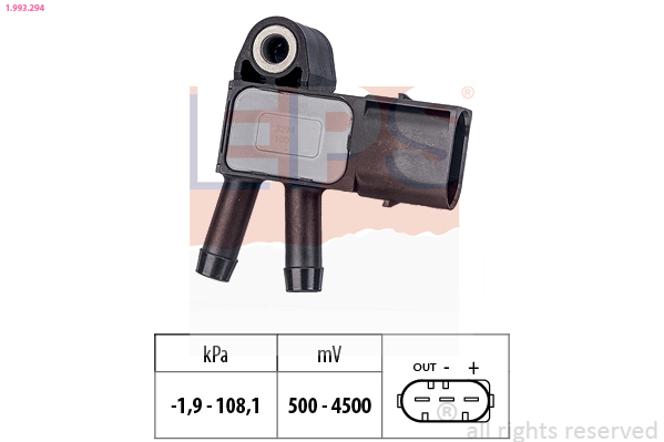 Uitlaatgasdruk sensor EPS 1.993.294