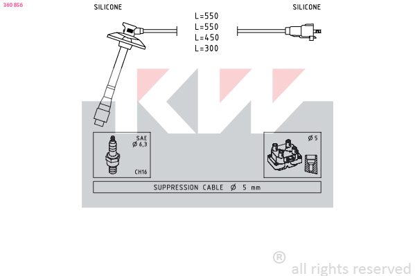 Bougiekabelset KW 360 856