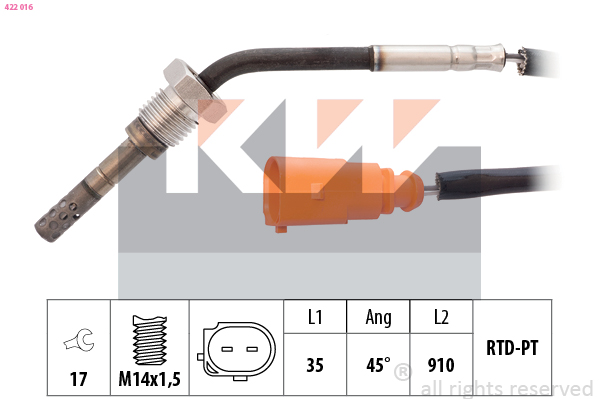 Sensor uitlaatgastemperatuur KW 422 016