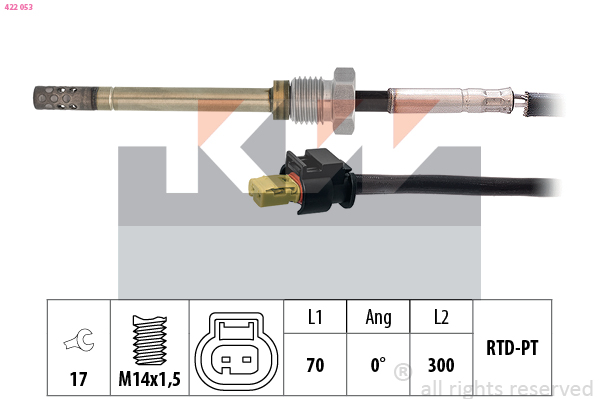 Sensor uitlaatgastemperatuur KW 422 053