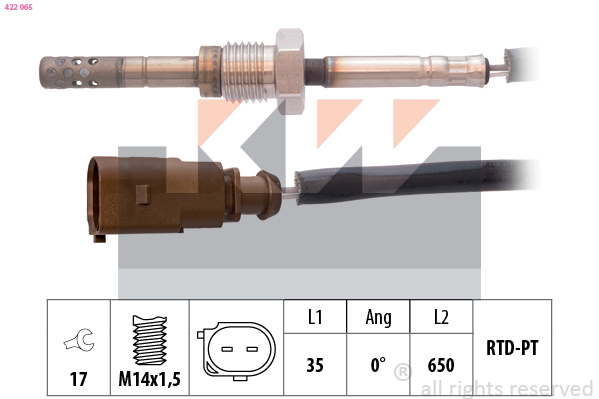 Sensor uitlaatgastemperatuur KW 422 065