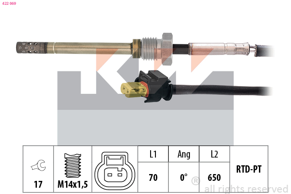 Sensor uitlaatgastemperatuur KW 422 069