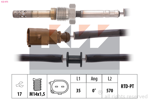 Sensor uitlaatgastemperatuur KW 422 075