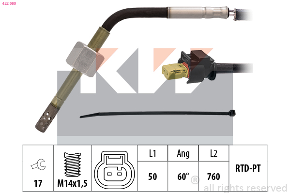 Sensor uitlaatgastemperatuur KW 422 080