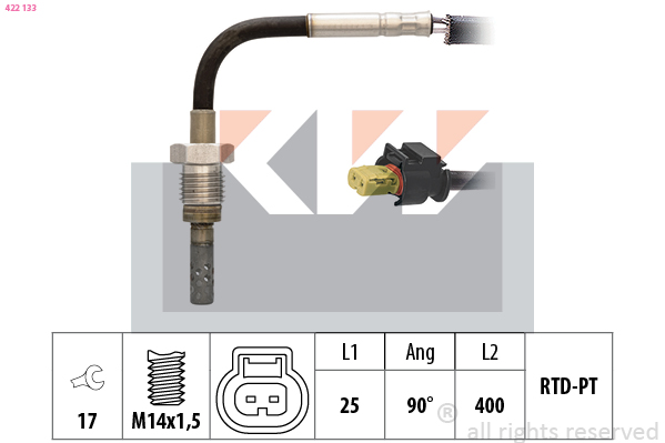 Sensor uitlaatgastemperatuur KW 422 133