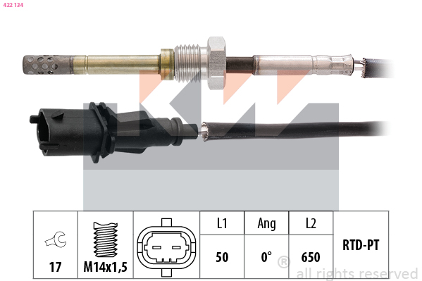 Sensor uitlaatgastemperatuur KW 422 134