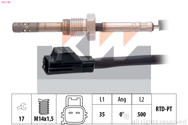 Sensor uitlaatgastemperatuur KW 422 148