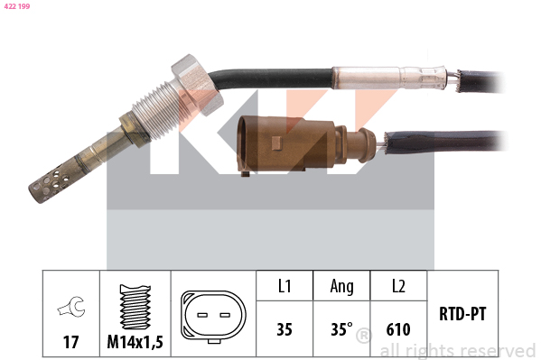 Sensor uitlaatgastemperatuur KW 422 199