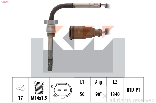 Sensor uitlaatgastemperatuur KW 422 206