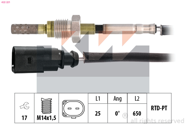 Sensor uitlaatgastemperatuur KW 422 221
