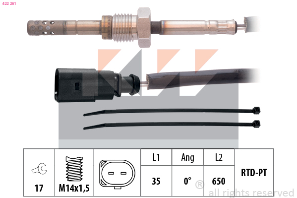 Sensor uitlaatgastemperatuur KW 422 261
