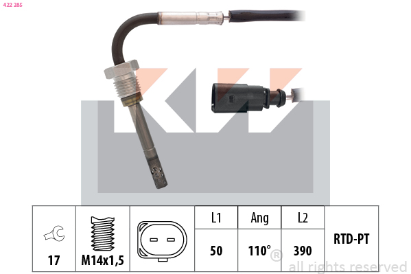 Sensor uitlaatgastemperatuur KW 422 285