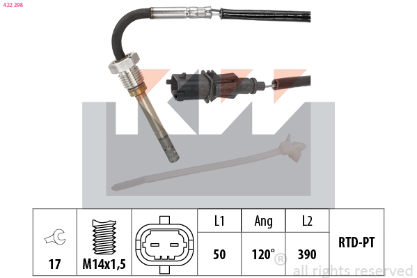 Sensor uitlaatgastemperatuur KW 422 298