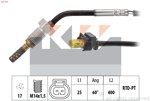 Sensor uitlaatgastemperatuur KW 422 301