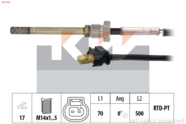Sensor uitlaatgastemperatuur KW 422 305