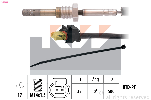 Sensor uitlaatgastemperatuur KW 422 332