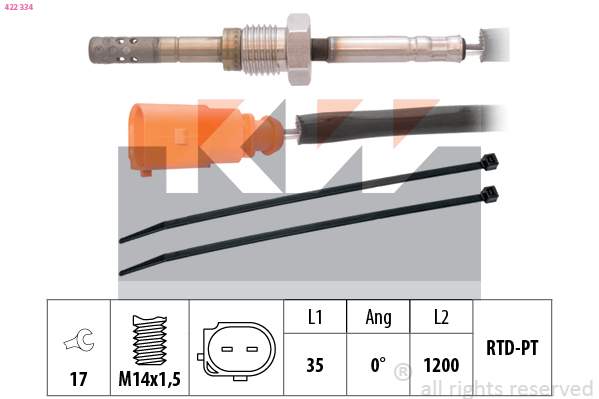 Sensor uitlaatgastemperatuur KW 422 334