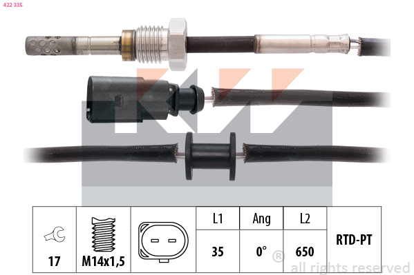 Sensor uitlaatgastemperatuur KW 422 335