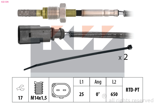 Sensor uitlaatgastemperatuur KW 422 336