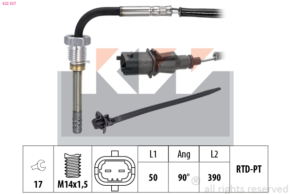 Sensor uitlaatgastemperatuur KW 422 337