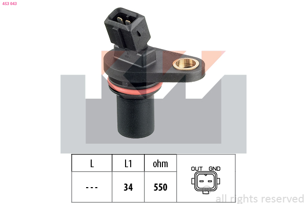 Nokkenas positiesensor KW 453 043