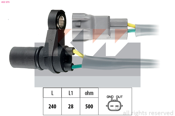 Toerentalsensor KW 453 375