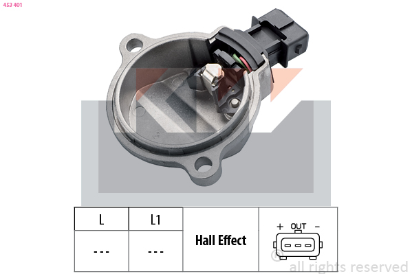 Nokkenas positiesensor KW 453 401