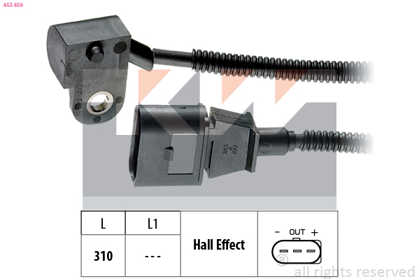 Nokkenas positiesensor KW 453 456