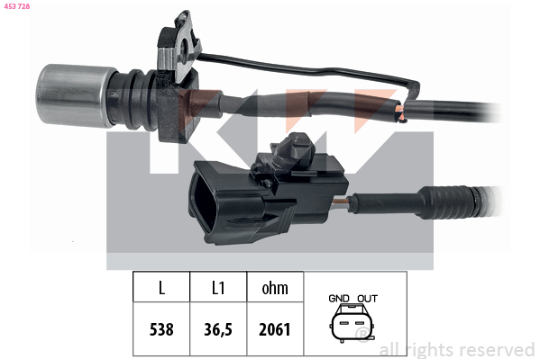 Krukas positiesensor KW 453 728