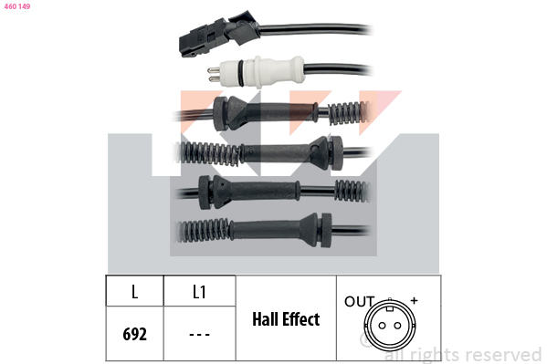 ABS sensor KW 460 149