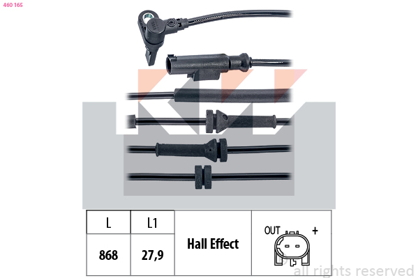 ABS sensor KW 460 165