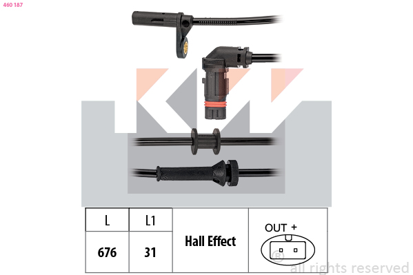 ABS sensor KW 460 187