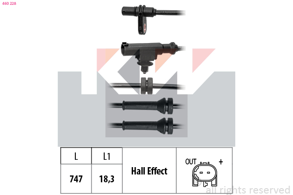 ABS sensor KW 460 228