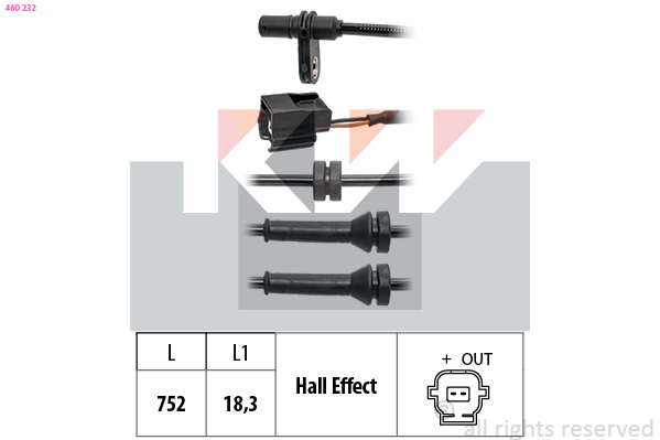 ABS sensor KW 460 232