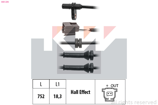 ABS sensor KW 460 236