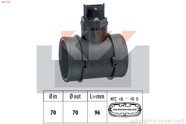 Luchtmassameter KW 491 155