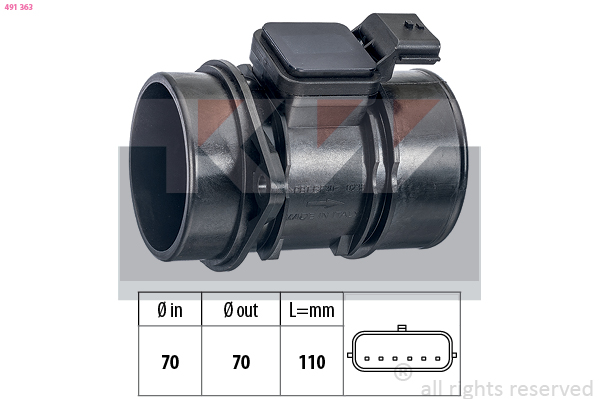 Luchtmassameter KW 491 363